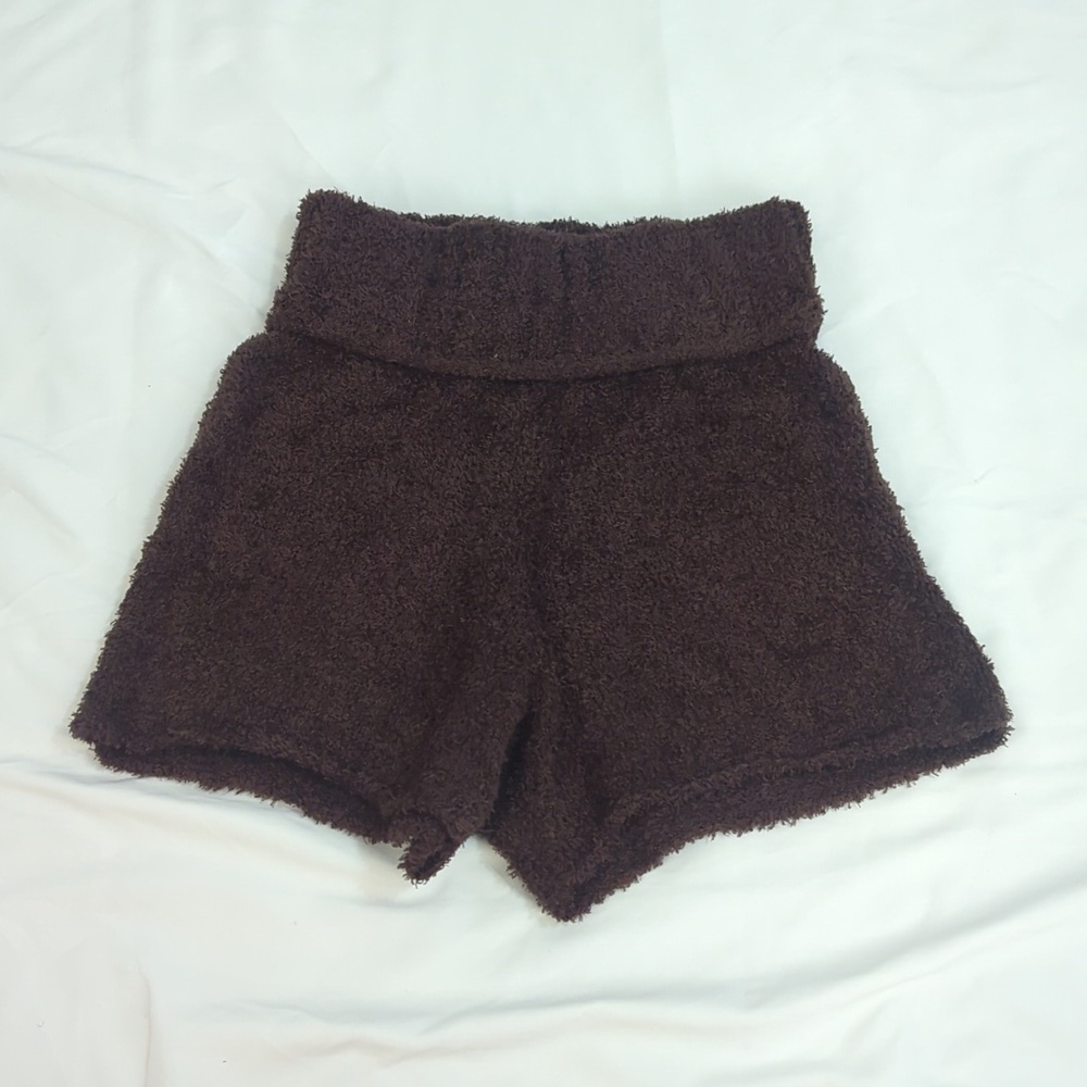 Urban Outfitters Fuzzy Knit Shorts, Color Brown Size SP
